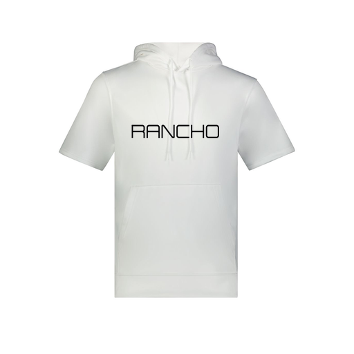 [6871.005.S-LOGO1] Men's Dri Fit Short Sleeve Hoodie (Adult S, White, Logo 1)