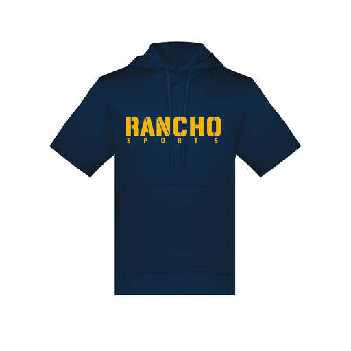 [6871.065.S-LOGO3] Men's Dri Fit Short Sleeve Hoodie (Adult S, Navy, Logo 3)