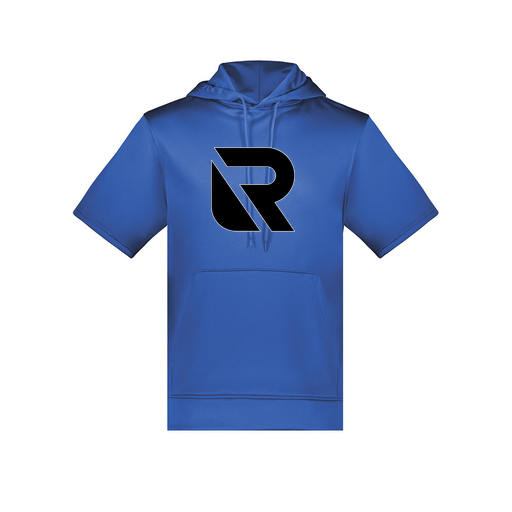 [6871.060.S-LOGO2] Men's Dri Fit Short Sleeve Hoodie (Adult S, Royal, Logo 2)