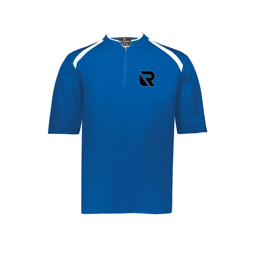 [229581-AS-RYL-LOGO2] Men's Dugout Short Sleeve Pullover (Adult S, Royal, Logo 2)