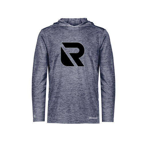 [FOLHCGNV-AS-LOGO2] Decker Men's Charge Hoodie (Adult S, Navy, Logo 2)