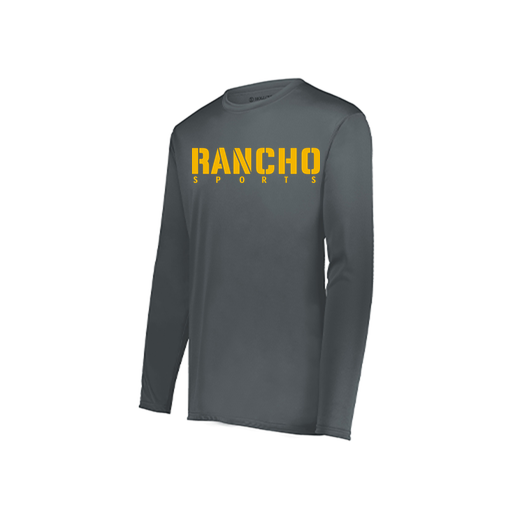 [222823.059.S-LOGO3] Youth LS Smooth Sport Shirt (Youth S, Gray, Logo 3)