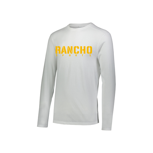 [FTLCUBWH-YS-LOGO3] Decker Youth Tri-Blend T-Shirt - Long Sleeve (Youth S, White, Logo 3)