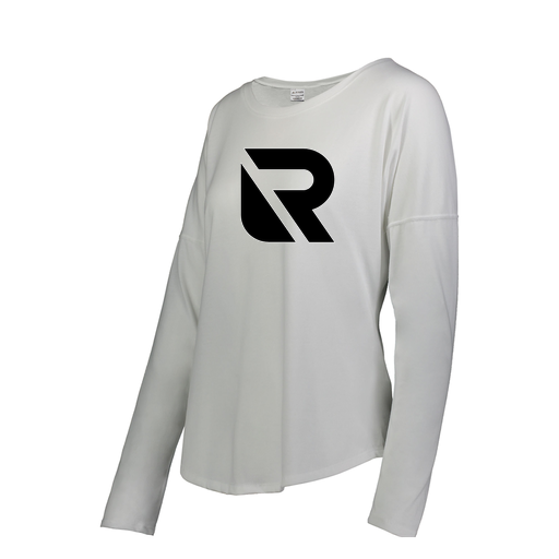 [FTLCUBWH-FAS-LOGO2] Decker Women's Tri-Blend T-Shirt - Long Sleeve (Female Adult S, White, Logo 2)