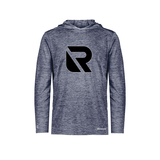 [FOLHCGNV-YS-LOGO2] Decker Youth Charge Hoodie (Youth S, Navy, Logo 2)