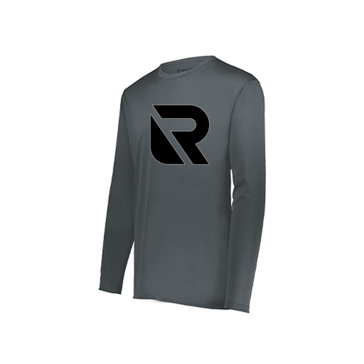 [222822.059.XS-LOGO2] Men's LS Smooth Sport Shirt (Adult XS, Gray, Logo 2)