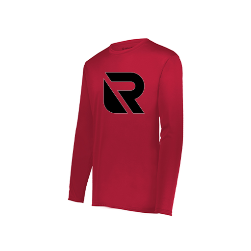 [222822.083.XS-LOGO2] Men's LS Smooth Sport Shirt (Adult XS, Red, Logo 2)