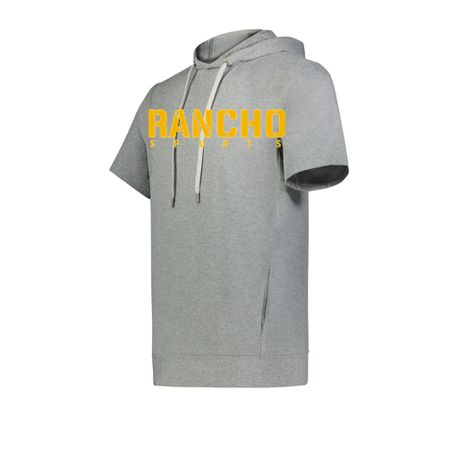 [222605-SIL-YS-LOGO3] YOUTH VENTURA SOFT KNIT SHORT SLEEVE HOODIE (Youth S, Silver, Logo 3)
